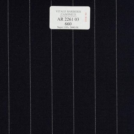 AR 2261 03  CANONICO - 100% Wool - Xanh Dương Sọc